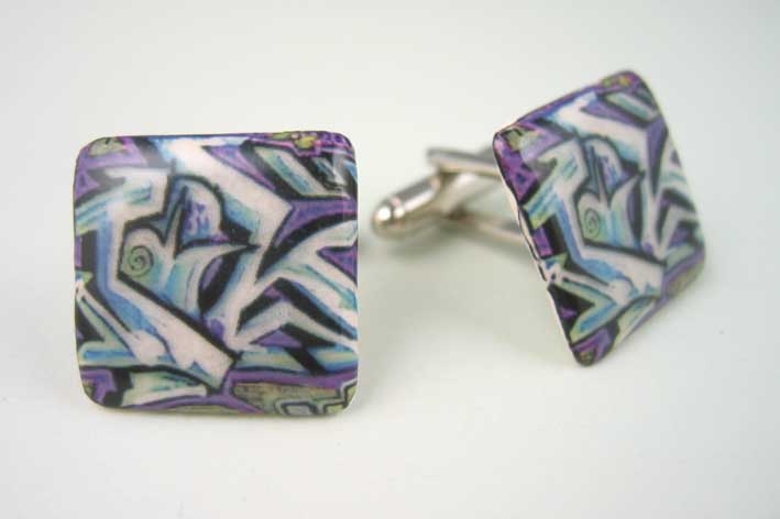 Graffiti cufflinks